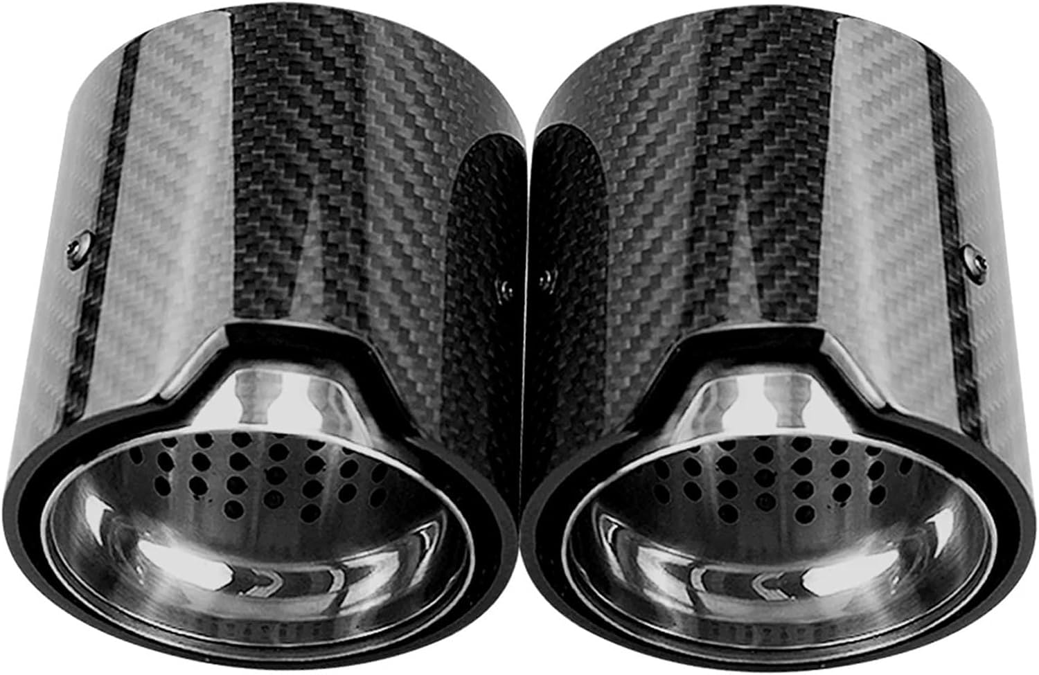 きやさま専用 車用マフラ 2個排気エンドチップカーボンファイバーテールパイプ